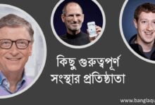 কিছু গুরুত্বপূর্ণ সংস্থার প্রতিষ্ঠাতা