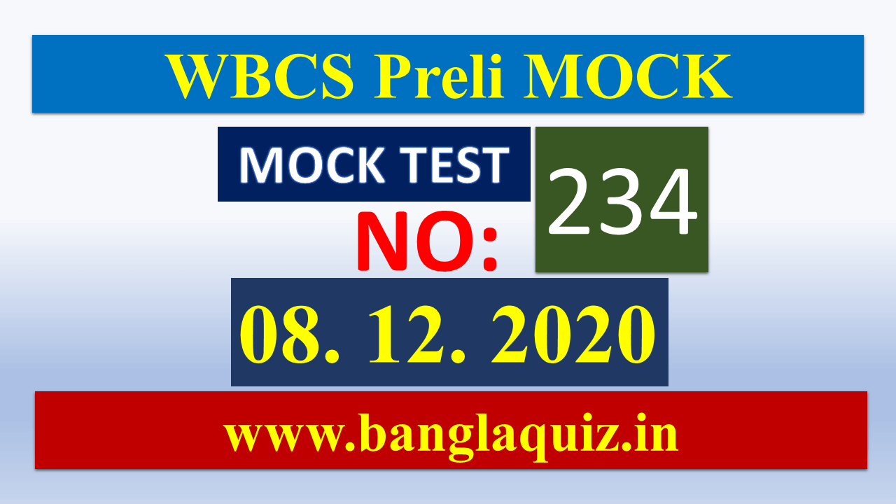 WBCS Prelim Mock Test