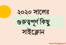 ২০২০ সালের গুরুত্বপূর্ণ কিছু সাইক্লোন