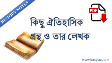 কিছু ঐতিহাসিক গ্রন্থ ও তার লেখক