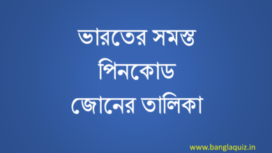 ভারতের সমস্ত পিনকোড জোনের তালিকা