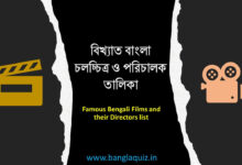 বিখ্যাত বাংলা চলচ্চিত্র ও পরিচালক তালিকা