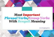Phrasal Verbs Group Verbs With Bengali Meaning