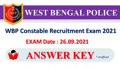 WBPConstable Recruitment Exam 2021 - Questions Paper and Answer Key