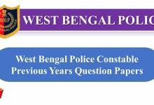West Bengal Police Constable Previous Years Question Papers