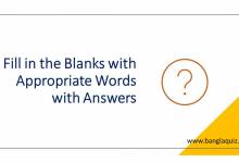 Fill in the Blanks with Appropriate Words with Answers