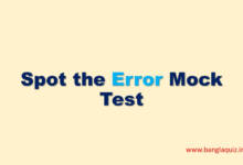 Spot the Error Mock Test