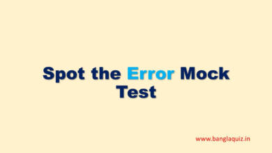 Spot the Error Mock Test