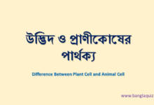 উদ্ভিদ ও প্রাণীকোষের পার্থক্য