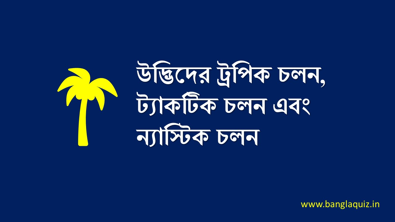 উদ্ভিদের ট্রপিক চলন, ট্যাকটিক চলন এবং ন্যাস্টিক