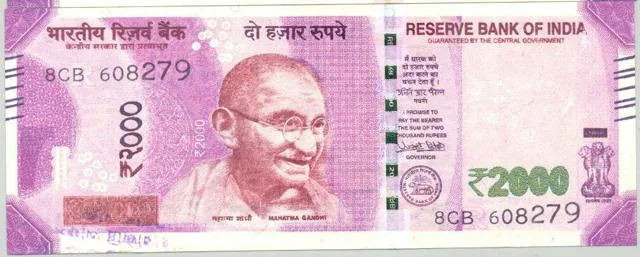 India 2000 rs note
