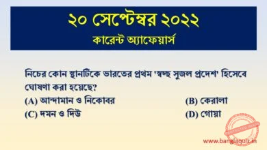 20th September Current Affairs Quiz 2022