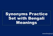 Synonyms Practice Set with Bengali Meanings