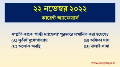 22nd November Current Affairs Quiz 2022
