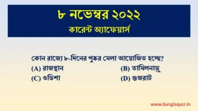 8th November Current Affairs Quiz 2022