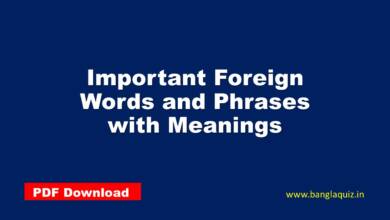 Important Foreign Words and Phrases with Meanings