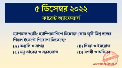 5th December Current Affairs Quiz 2022