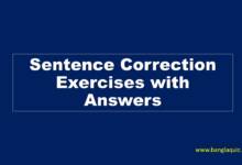 Sentence Correction Exercises with Answers