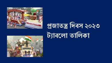 প্রজাতন্ত্র দিবস ২০২৩ ট্যাবলো তালিকা