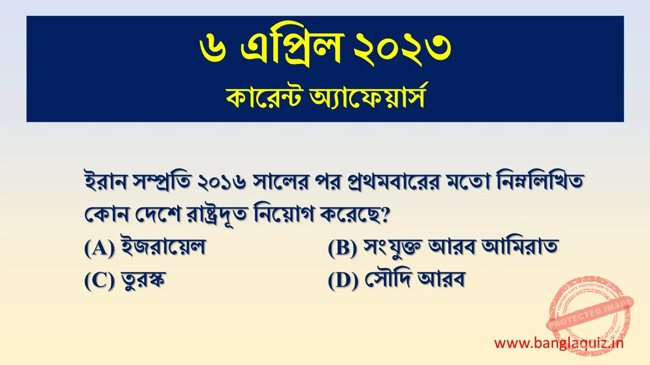 6th April Current Affairs